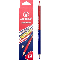 Карандаш разметочный красно-синий, трехгранный корпус дерево 43122 от магазина "Карандаш"