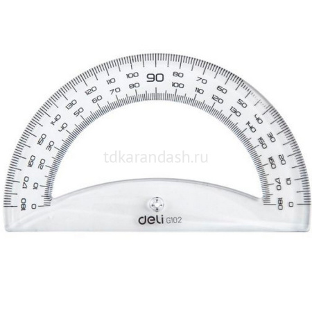 Транспортир 12см 180*прозрачный, пластик, градуировка "Pioneer" EG10212 от магазина "Карандаш"