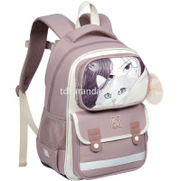 Рюкзак "Happy School. Любимый котик" 39х28х14см, 540гр, 1 отделение, 4 кармана, с брелоком 260080 от магазина "Карандаш"