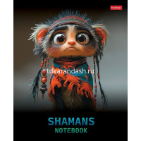 Тетрадь А5 48л клетка "Шаманы" на скобе глянцевая ламинация 5 дизайнов 088374 от магазина "Карандаш"
