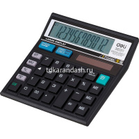 Калькулятор 12 разрядов 129х129х25мм черный E39231 от магазина "Карандаш"