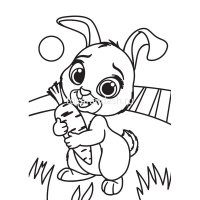 Картина из песка "Кролик" №35 16,5x23см (карта-основа, образец, песок, палочка) SPT-01 от магазина "Карандаш"