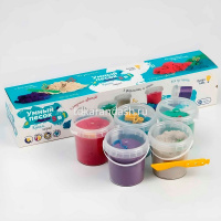 Набор "Умный песок 5в1" 750гр. 5 цветов (формочки, песок, стек) SSR06 от магазина "Карандаш"