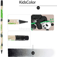 Карандаш чернографитный "Kids. Панда" HB, с ластиком, трехгранный, пластиковый корпус 21-0072/06 от магазина "Карандаш"