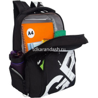 Рюкзак 32х42х22см, 1100гр, 2 отделения, 4 кармана, черный/белый RU-423-14/8 от магазина "Карандаш"