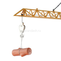 Кран башенный р/у 128х93см пластик (поворот башни, движение) UT0004 от магазина "Карандаш"