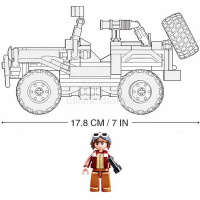 Конструктор "Автомобиль. Джип" 253 детали 23х38х6см пластик (1 фигурка) M38-B0816 от магазина "Карандаш"