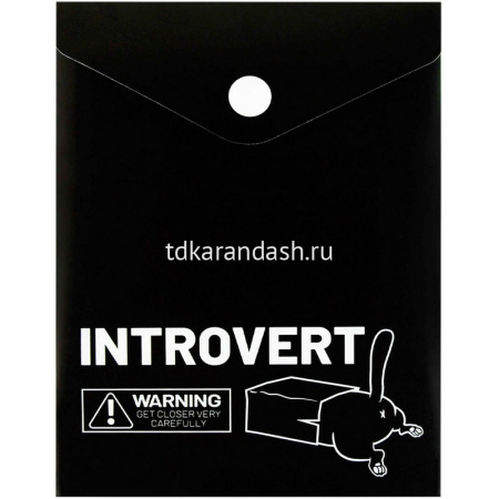 Папка-конверт на кнопке "Интроверт" 158х114мм вертикальный, полипропилен 0,18мм 69030