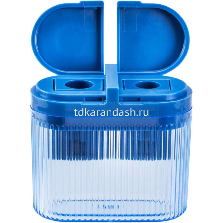 Точилка 2 отв. с контейнером, пластик, 3 цвета EH553 от магазина "Карандаш"