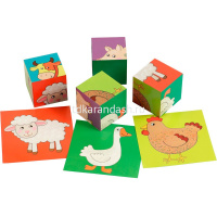 Умные кубики 4шт. "Домашние животные" 2+ 4650388210179 от магазина "Карандаш"