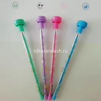 Карандаш сегментный HB корпус пластик, со штампиком, 4 цвета корпуса 11725-24 от магазина "Карандаш"