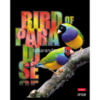 Тетрадь А5 48л клетка "Птица Дивная" на скобе 3D лак матовая ламинация 5 дизайнов 061406 от магазина "Карандаш"