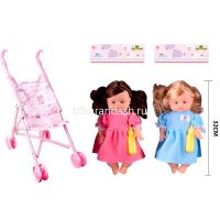 Коляска для куклы 49х35х24см сидячая, с куклой 30см LT277446 от магазина "Карандаш"