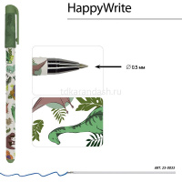 Ручка шариковая "HappyWrite. Kawaii animals. Динозавры" 0,5мм синяя 20-0215/62 от магазина "Карандаш"
