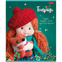 Тетрадь А5 24л клетка "Минималини. Игрушки БудиБаса Федотова" на скобе матовая ламинация 5 дизайнов от магазина "Карандаш"