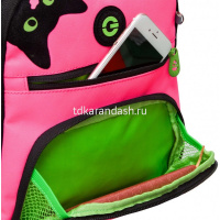 Рюкзак 30х39х20см, 728гр, 3 отделения, 4 кармана, с брелком, черный/фуксия RG-362-4/1 от магазина "Карандаш"