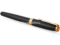 Ручка РЧ "Parker Sonnet Matte Black GT" премиум, F черная, в подар.уп. 1931518 от магазина "Карандаш"