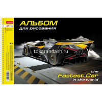 Альбом для рисования А4 48л "Я люблю гонки" на спирали перфорация на отрыв 4 дизайна 079784 от магазина "Карандаш"