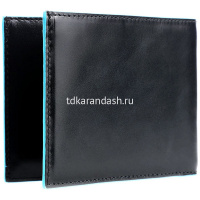 Кошелек "Blue Square" 12,5х9,5х1,5см 1 отделение, черный, натуральная кожа PU1241B2R/N от магазина "Карандаш"