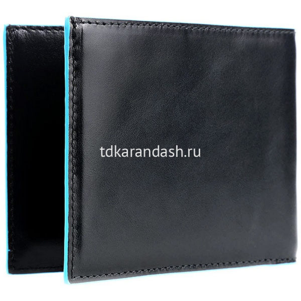 Кошелек "Blue Square" 12,5х9,5х1,5см 1 отделение, черный, натуральная кожа PU1241B2R/N от магазина "Карандаш"