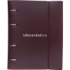 Тетрадь на кольцах А5 120л клетка "Velvet. Бордо" пластиковая обложка на резинке 081581