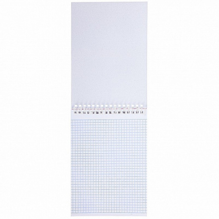 Блокнот А5 80л клетка на спирали, бумвинил металлик золото 80Б5бвВ1гр от магазина "Карандаш"