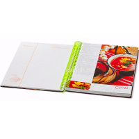 Книга для записи кулинарных рецептов А5 80л "Любимые рецепты" на спирали 7БЦ 5цвет.разделитель от магазина "Карандаш"