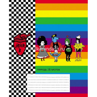 Тетрадь А5 18л клетка "Лазер Би" на скобе 5 дизайнов 18Т5В1/072724 от магазина "Карандаш"