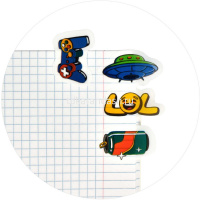 Клейкая закладка пластиковая размер ассорти 160л "Стрит-арт" фигурная 64240 от магазина "Карандаш"