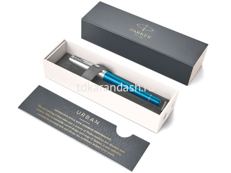 Ручка РЧ "Parker Urban Premium DC Blue" F черная, в подар.уп. 1931566 от магазина "Карандаш"