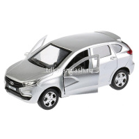 Машина "Lada Xray" серебристая, инерционная, металл 12см (открывающиеся двери) XRAY-SL от магазина "Карандаш"