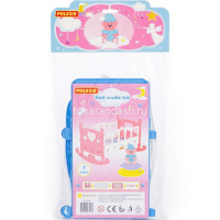 Кроватка-качалка для куклы №2 28,5х24,5х19,5см, пластик, в пакете 62062 от магазина "Карандаш"