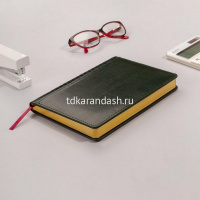 Ежедневник недатированный А5 "Image" 272стр., зеленый, золотой срез, искусственная кожа 3-346/03 от магазина "Карандаш"