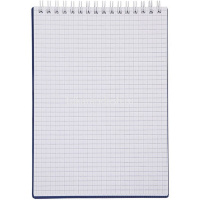 Блокнот А5 80л "Velvet. Синий" клетка, на спирали, пластиковая обложка 081541 от магазина "Карандаш"