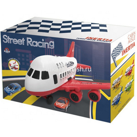 Набор "Самолет с машинками" 37 х 15см, в комплекте самолет, 3 машинки, пластик 2001956/1909C8 от магазина "Карандаш"