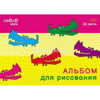 Альбом для рисования А4 32л "CrocoStyle" на скобе, тиснение CROCO, 5 дизайнов 32А4тВ/074398 от магазина "Карандаш"