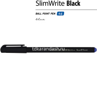 Ручка шариковая "SlimWrite" 0,5мм, синяя, black 20-0009 от магазина "Карандаш"