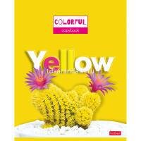 Тетрадь А5 96л клетка "YELLOW" на скобе выборочный лак 5 дизайнов 063020 от магазина "Карандаш"
