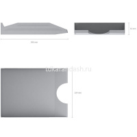 Лоток д/бумаг горизонтальный "Office Classic" серый, пластик 16250 от магазина "Карандаш"