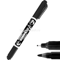 Маркер перманентный "Flexoffice" двусторонний черный, толщина линии 0,4мм/1мм FO-PM01 BLACK от магазина "Карандаш"