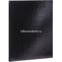 Бизнес-блокнот А5 80л клетка металлик черный, 5-цветный блок тиснение CROCO 7БЦ 084779 от магазина "Карандаш"