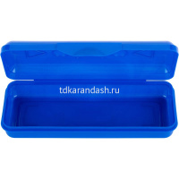 Пенал "Цветик" 20,5х7,5х4см прямоугольный, одностворчатый, синий, пластик 171515 от магазина "Карандаш"