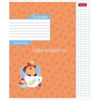 Тетрадь А5 18л клетка "Малыш капибара" на скобе 5 дизайнов 18Т5В1/087162 от магазина "Карандаш"