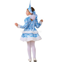 Карн.костюм Снегурочка узорная р.30 рост 116см (жакет, юбка, головной убор) 1515-1-116-60 от магазина "Карандаш"