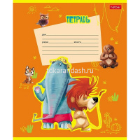 Тетрадь А5 12л клетка "Happy ZOO" на скобе 5 дизайнов 12Т5В1/086122 от магазина "Карандаш"