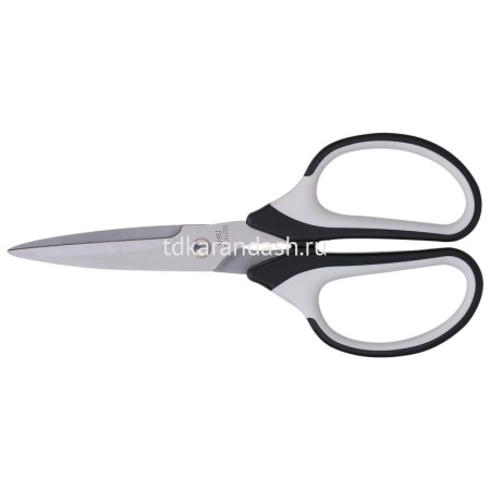 Ножницы 19см "Pro Home" сталь, ручки пластик с прорезиненными вставками, 2 цвета E6001 от магазина "Карандаш"