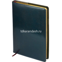 Ежедневник полудатированный А5 "Profi" 416стр., синий, золотой срез, искусственная кожа 3-073/01 от магазина "Карандаш"