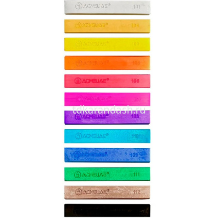 Пастель 12 цветов "Acmeliae" мягкая, прямоугольная, картон SPC-12 от магазина "Карандаш"