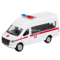 Машина "ГАЗель Next. Скорая помощь" белая, инерционная, металл 12см (открывающиеся двери) от магазина "Карандаш"