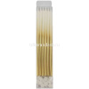 Свечи д/торта 12шт. 15см с подсвечниками White&Gold Металлик 6075800
